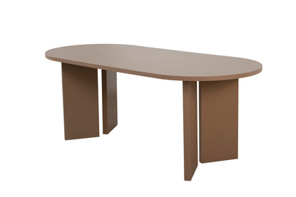 Eettafel Japandi ovaal 200cm beige melamine Hano