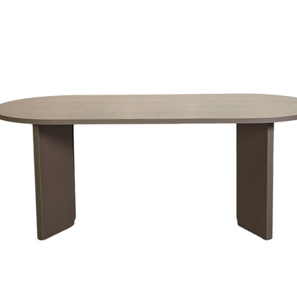 Eettafel Japandi ovaal 200cm walnoot melamine Hano