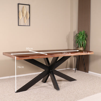 Eettafel Indiana mangohout boomstam 180cm