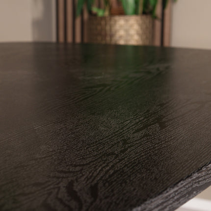 Eettafel Hero deens ovaal 180cm zwart MDF
