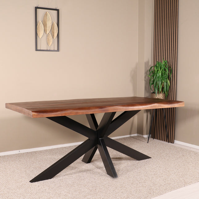 Eettafel Indiana mangohout boomstam 180cm