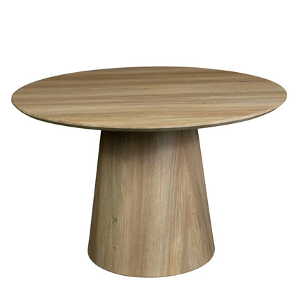 Eettafel Japandi Amber rond 150cm lichtbruin MDF