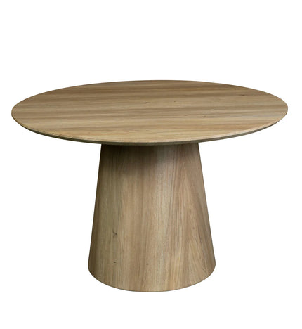 Eettafel Japandi Amber rond 150cm lichtbruin MDF