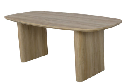 Eettafel Japandi deens ovaal 200cm lichtbruin MDF Juno