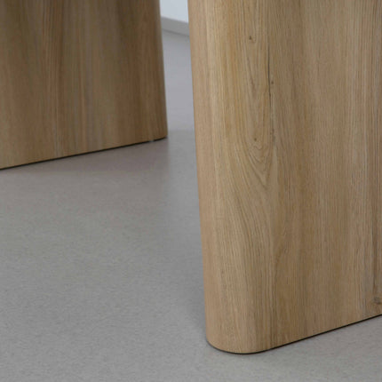 Eettafel Japandi deens ovaal 200cm lichtbruin MDF Juno
