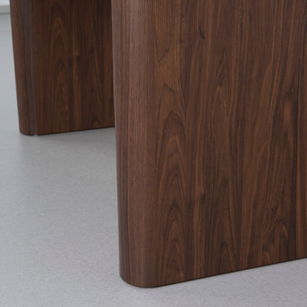 Eettafel Japandi deens ovaal 160cm walnoot MDF Juno