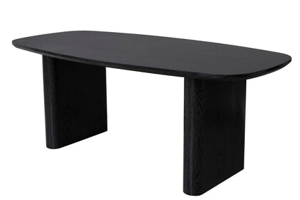 Eettafel Japandi deens ovaal 200cm zwart MDF Juno
