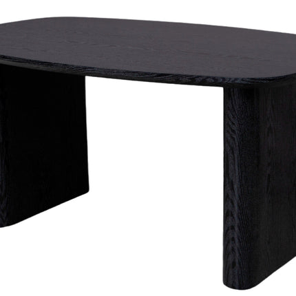 Eettafel Japandi deens ovaal 160cm zwart MDF Juno