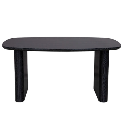 Eettafel Japandi deens ovaal 160cm zwart MDF Juno