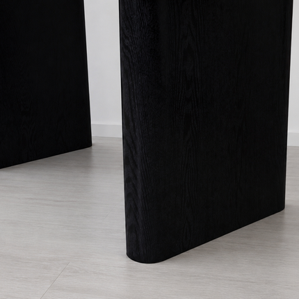 Eettafel Japandi deens ovaal 200cm zwart MDF Juno