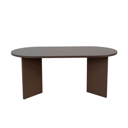 Eettafel Japandi ovaal 180cm walnoot melamine Nancy