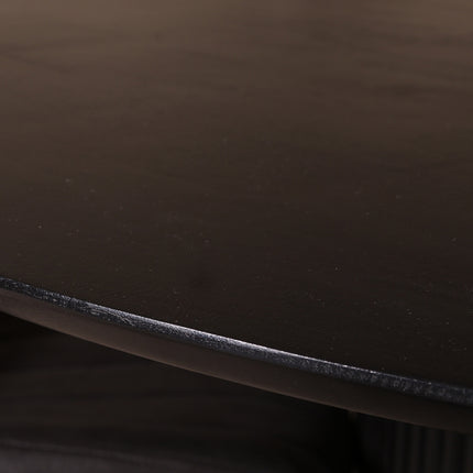 Tweedekans model: Eettafel Japandi Rover rond 130cm zwart mangohout