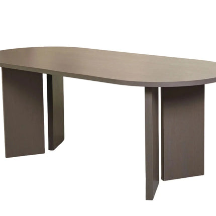 Eettafel Japandi ovaal 200cm walnoot melamine Hano