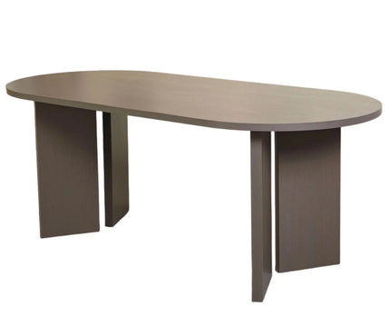 Eettafel Japandi ovaal 200cm walnoot melamine Hano