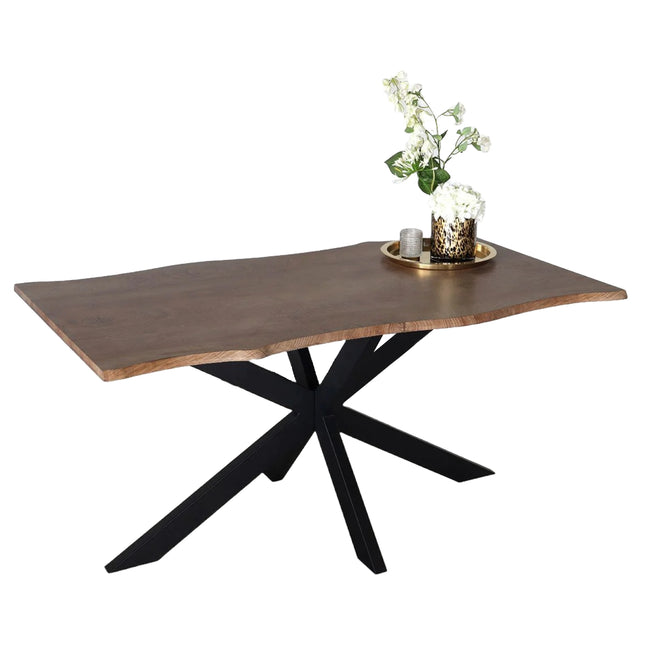 Eettafel Jeffo rechthoekig 160cm bruin MDF