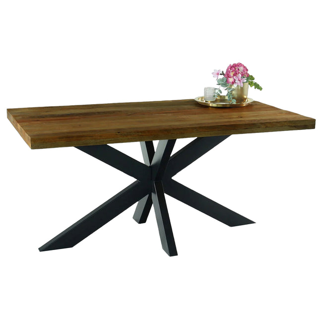 Eettafel John rechthoekig 160cm bruin mangohout
