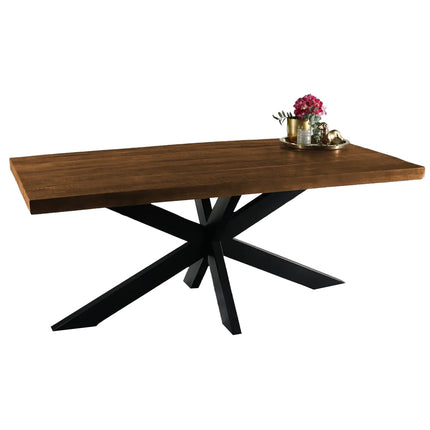 Eettafel John rechthoekig 180cm bruin mangohout