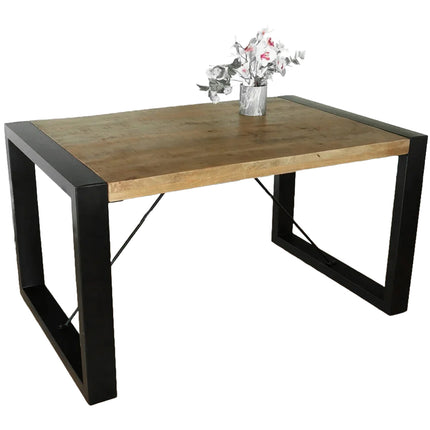 Eettafel Jonas rechthoekig 140cm lichtbruin mangohout