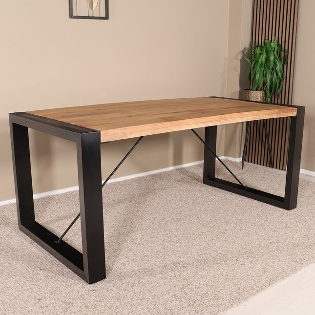 Eettafel Jonas rechthoekig 180cm lichtbruin mangohout