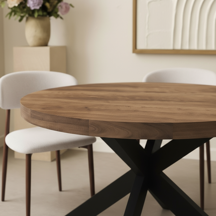 Eettafel Jones rond 120cm lichtbruin mangohout