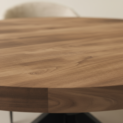 Eettafel Jones rond 130cm lichtbruin mangohout