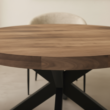Eettafel Jones rond 130cm lichtbruin mangohout