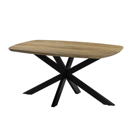 Eettafel Jordan deens ovaal 160cm lichtbruin mangohout