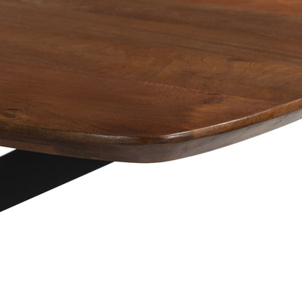 Eettafel Jordan deens ovaal 180cm bruin mangohout