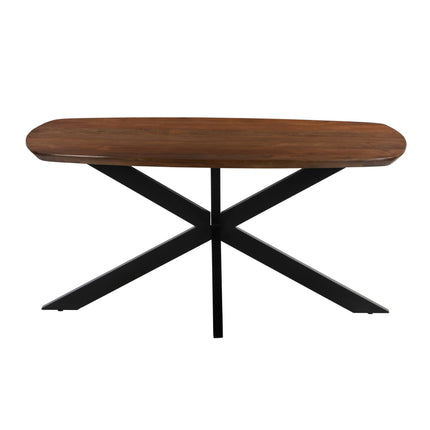 Eettafel Jordan deens ovaal 180cm bruin mangohout