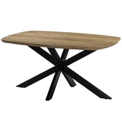 Eettafel Jordan deens ovaal 180cm lichtbruin mangohout