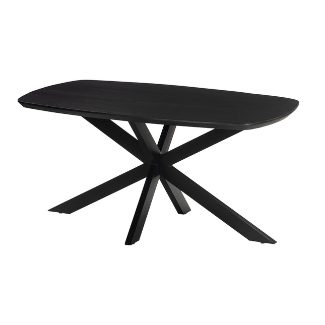 Eettafel Jordan deens ovaal 180cm zwart mangohout