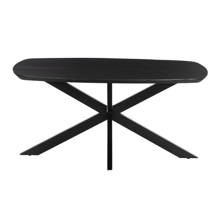 Eettafel Jordan deens ovaal 180cm zwart mangohout