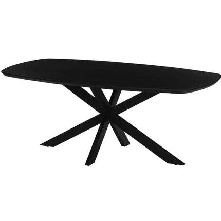 Eettafel Jordan deens ovaal 200cm zwart mangohout