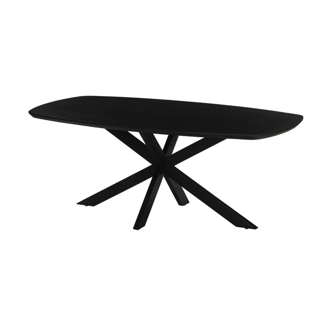 Eettafel Jordan deens ovaal 200cm zwart mangohout