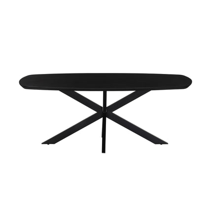 Eettafel Jordan deens ovaal 200cm zwart mangohout