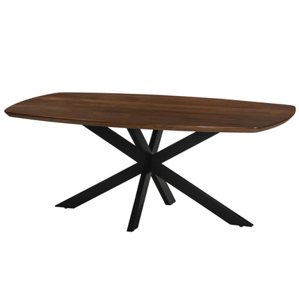 Eettafel Jordan deens ovaal 200cm bruin mangohout