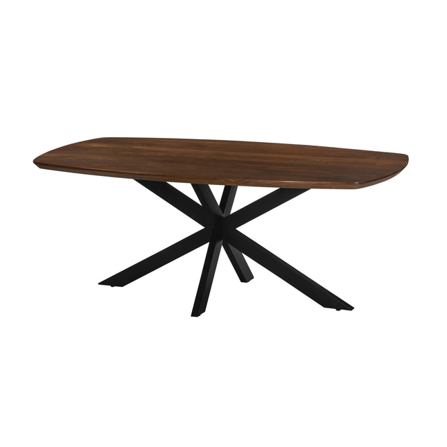 Eettafel Jordan deens ovaal 200cm bruin mangohout