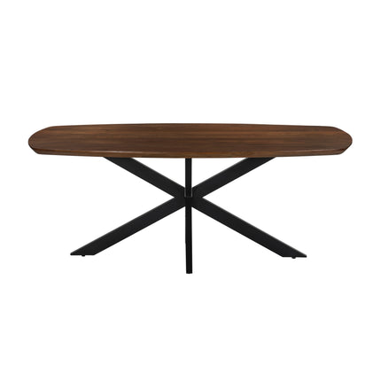 Eettafel Jordan deens ovaal 200cm bruin mangohout