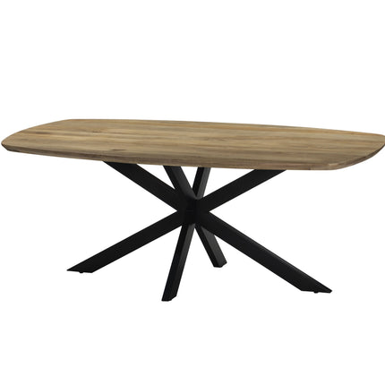 Eettafel Jordan deens ovaal 200cm lichtbruin mangohout
