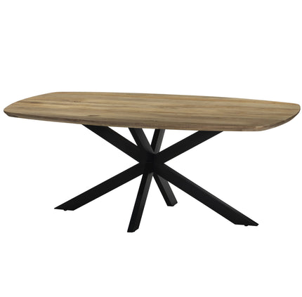 Eettafel Jordan deens ovaal 200cm lichtbruin mangohout
