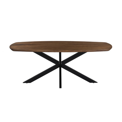 Eettafel Jordan deens ovaal 200cm walnoot mangohout