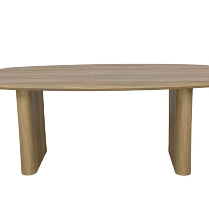 Eettafel Japandi deens ovaal 200cm lichtbruin MDF Juno