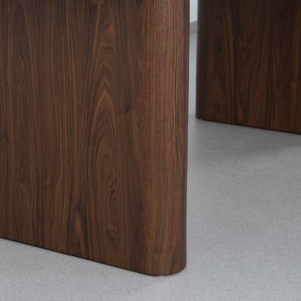 Eettafel Japandi deens ovaal 200cm walnoot MDF Juno