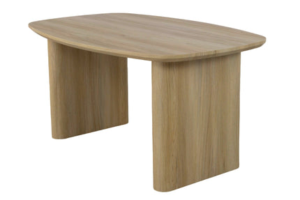 Eettafel Japandi deens ovaal 160cm lichtbruin MDF Juno