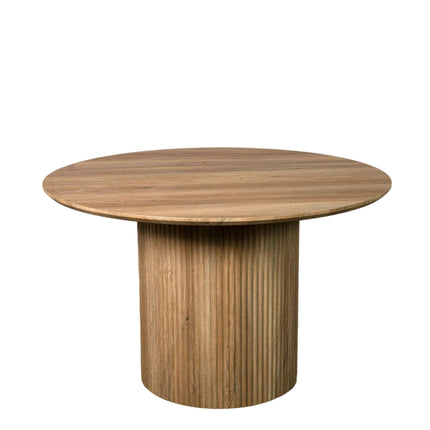 Eettafel Japandi Kiko rond 120cm lichtbruin MDF