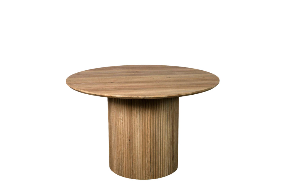 Eettafel Japandi Kiko rond 120cm lichtbruin MDF