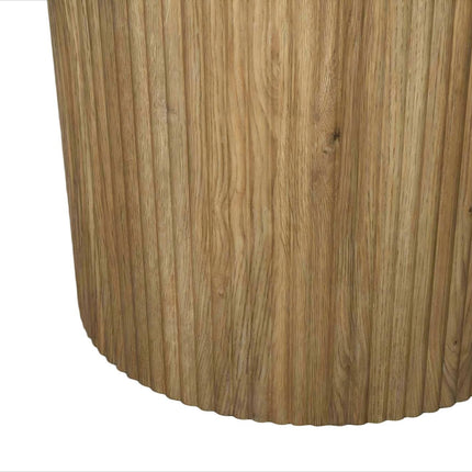 Eettafel Japandi Kiko rond 120cm lichtbruin MDF