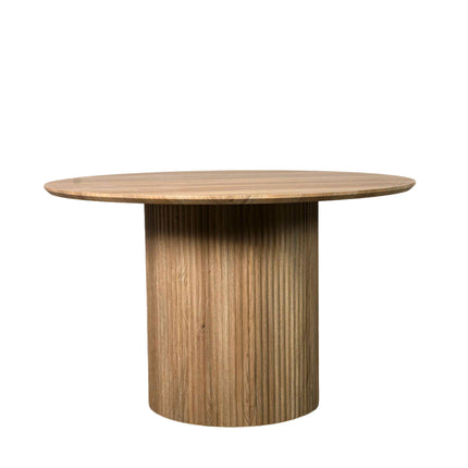 Eettafel Japandi Kiko rond 120cm lichtbruin MDF