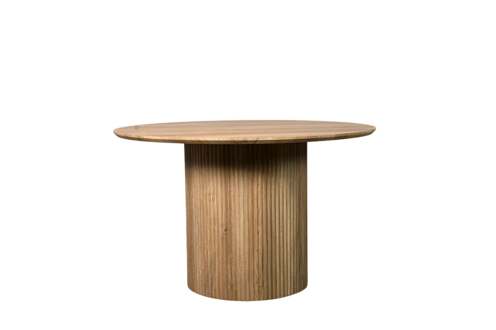 Eettafel Japandi Kiko rond 120cm lichtbruin MDF