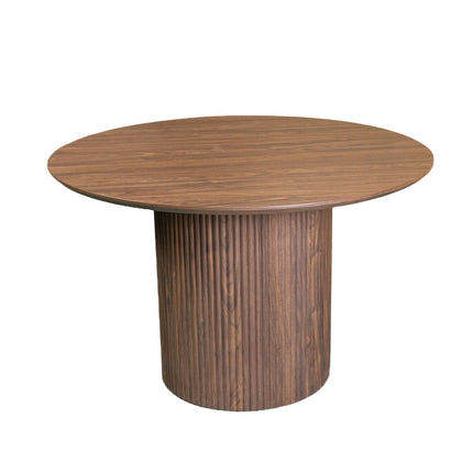 Eettafel Japandi Kiko rond 120cm walnoot MDF